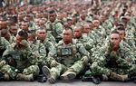 Aksi Prajurit TNI Sebelum Gladi Bersih