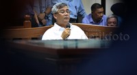 Akil Mochtar memberikan kesaksian. Pool/Lamhot Aritonang/detikFoto.