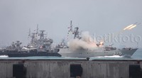 Seluruh alutsista ini unjuk gigi di depan Presiden dan seluruh tamu undangan.