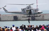 Atraksi dari pasukan TNI AL.