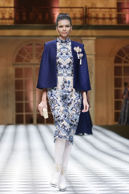 Sebastian Gunawan A Ladys Portrait Sebastian Red & Sebastian Sposa at The Ritz Calton. Pasific Place. Jakarta. [Foto: Mohammad Abduh/Wolipop]