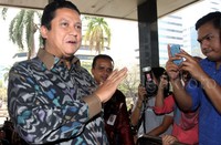 Muhammad tiba di Gedung KPK, Jalan HR Rasuna Said, Jakarta Selatan, Kamis (8/10/2015) sekitar pukul 13.55 WIB. Lamhot Aritonang/detikFoto.