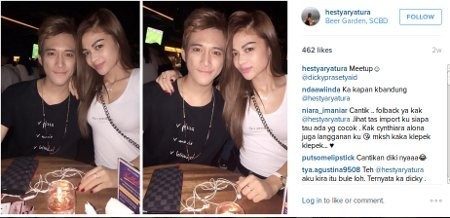 Foto Mesra, Hesty Klepek Klepek Pacaran dengan Dicky SM*SH?