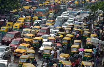 Suasana kemacetan di Kalkuta, India yang akut. (istimewa/gettyimages/detikcom)