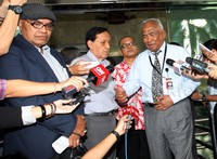Menurut Ruki pertemuan tersebut membahas sejumlah poin yang masih menuai kontroversi terkait rencana revisi UU KPK oleh DPR. Lamhot Aritonang/detikFoto.