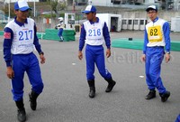 Para peserta bersiap mengikuti The 16Th Safety Japan Instructors Competition. Pool/Bagus Kurniawan/detikFoto.