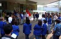 Dewan Pimpinan Pusat Gerakan Angkatan Muda Kristen Indonesia (DPP GAMKI) menggelar aksi damai. Pool/Lamhot Aritonang/detikFoto.