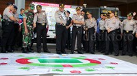 Peta wilayah Jakarta dibentangkan dan masing-masing Kapolres memberi presentasi mengenai pengamanan. Pool/Lamhot Aritonang/detikFoto.