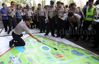 Para Kapolres memberi presentasi mengenai pengamanan dan berapa personel yang disiapkan. Pool/Lamhot Aritonang/detikFoto.