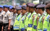 Pengamanan di sekitar GBK di perketat menjelang pertandingan final piala presiden 2015, Jakarta, Minggu (18/10/2015). Pool/Alfathir Yulianda/detikFoto.