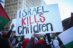 Aksi Solidaritas untuk Palestina di Chicago