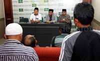 PBNU memberikan keterangan pers sehubungan dengan ditetapkannya Hari Santri Nasional oleh pemerintah di Gedung PBNU, Jakarta Pusat, Senin (19/10/2015). Pool/Lamhot Aritonang/detikFoto.