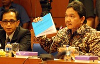     Achsanul mengatakan akan memberikan hasil audit BPK ke Pansus. Pool/Lamhot Aritonang/detikFoto.