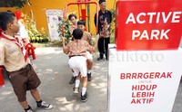 RPTRA Clilitan dibangun di atas bekas lahan parkir seluas 3.600 meter persegi. Alfathir Yulianda/detikFoto.