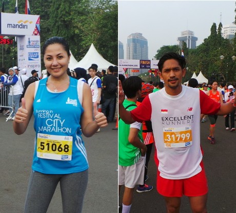 Dua Seleb Ini Sentuh Garis Finis Jakarta Marathon