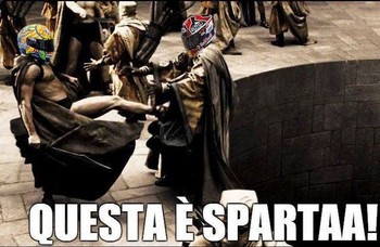 Insiden Rossi vs Marquez digambarkan dengan salah satu adegan di film 300.