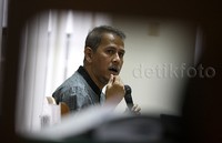 Anggito memberikan kesaksian. Pool/Lamhot Aritonang/detikFoto.
