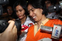 Rinelda merupakan salah satu dari 5 orang yang ditangkap dalam operasi tangkap tangan (OTT) KPK. Lamhot Aritonang/detikFoto.