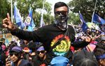 Demo Buruh di Depan Istana