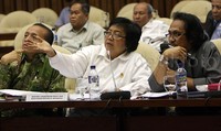 Menteri Siti memberikan penjelasan kepada anggota Komisi IV. Pool/Lamhot Aritonang/detikFoto.