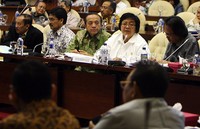 Menteri Siti berharap hasil rapat ini dapat mencari solusi untuk mengatasi bencana asap. Pool/Lamhot Aritonang/detikFoto.