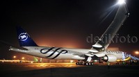 Pesawat anyar Garuda Indonesia mendarat di Bandara Internasional Soekarno Hatta.