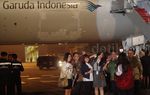 Pesawat Baru Garuda Indonesia Mendarat