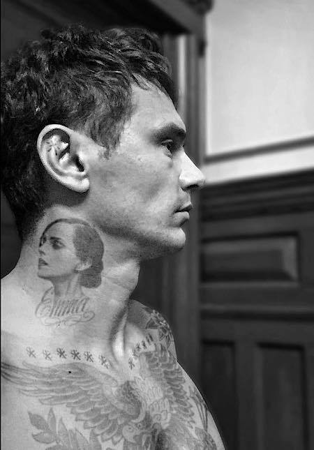 Fanboy Alert! James Franco Tato Lehernya dengan Wajah Emma Watson