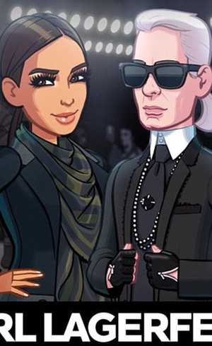 Karl Lagerfeld Jadi Tokoh Kartun di Game Kim Kardashian