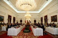Jokowi dan Sauli melakukan pertemuan bilateral.