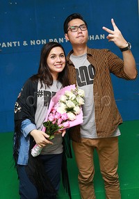 Kehamilan Gina telah memasuki usia tiga bulan. Pool/Palevi S/detikFoto.