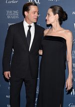 Angelina Jolie dan Brad Pitt Serasi Serba Hitam