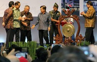 JK membuka Pameran Konstruksi Indonesia.