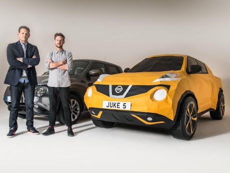 Keren, Replika Mobil Nissan Juke Berukuran Penuh dari Lipatan Kertas