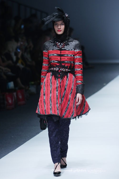 Kursein Karzai Trone. Jakarta Fashion Week 2016 at Senayan City. Jakarta. [Foto: Mohammad Abduh/Wolipop]