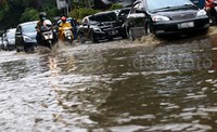 Genangan tersebut diakibatkan oleh buruknya drainase. Lamhot Aritonang/detikFoto.