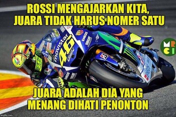     Rossi banjir dukungan.