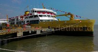 KM Camara Nusantara I telah bersandar di Pelabuhan Bangkalan, Madura siap diresmikan pengoperasinya oleh Presiden Joko Widodo. Michael Agustinus/detikfinance     