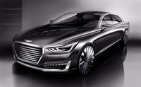Hyundai Equus generasi terbaru akan berubah nama menjadi Genesis G90. Mobil itu akan mengisi jajaran mobil mewah bermerek Genesis di bawah payung Hyundai. Desain mobilnya terlihat di foto atas. (Istimewa/Hyundai Motor).