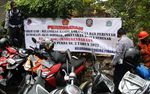 Ratusan Sepeda Motor Terjaring Razia Parkir Liar