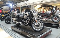 Moge Moto Guzzi yang dipamerkan antara lain California Touring SE, Audace, dan V7 II Stone dan V7 II Racer.