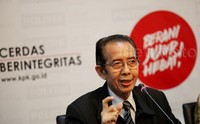 Pimpinan KPK Zulkarnaen menyampaikan sambutannya.