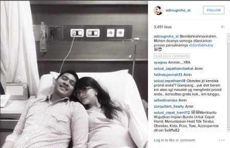 Jelang Melahirkan, Donita Pose Mesra Bareng Adi Nugroho