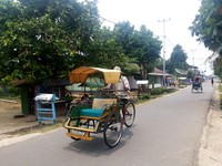 Pulau Doom ini tidak terlalu besar. Traveler dapat menghabiskan waktu setengah hari untuk keliling pulau. Bisa dengan jalan kaki atau naik becak (Kurnia/detikTravel)