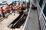 Tanah Ambles di Dekat JPO Polda Diperbaiki