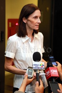 Corriene juga menyampaikan rasa terima kasihnya pada kepolisian Indonesia yang telah menjaga sejumlah sekolah Prancis di Jakarta dan Bali. Asep Syaifullah/detikFoto.