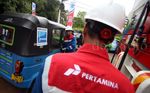 Pertamina Resmikan SPBG 'Berjalan' di Lapangan Banteng