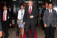 Claude Heche turut didampingi Duta Besar Swiss untuk Indonesia Yvone Bauman. Lamhot Aritonang/detikFoto.