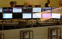 Suasana aktivitas perdagangan saham di BEI Jakarta.