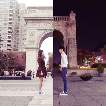Pasangan kreatif tersebut adalah Li Seok yang tinggal di Seoul, Korea Selatan dan Shin Dan Bi tinggal di New York yang punya perbedaan waktu 14 jam. (kredit foto: instagram)